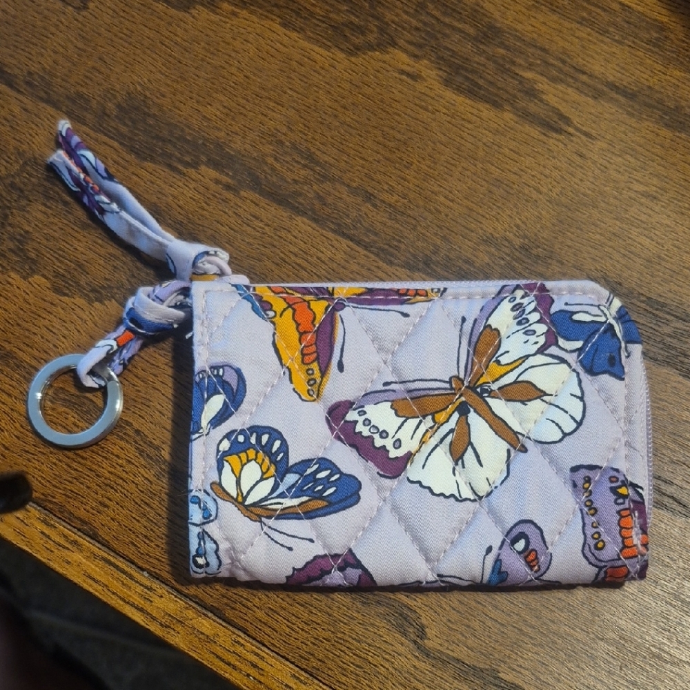 Vera Bradley Lavender Floral Quilted Card Pouch